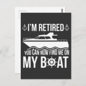 Retirement Boat Lover Funny Captain Retirement Briefkaart (Voorkant / Achterkant)