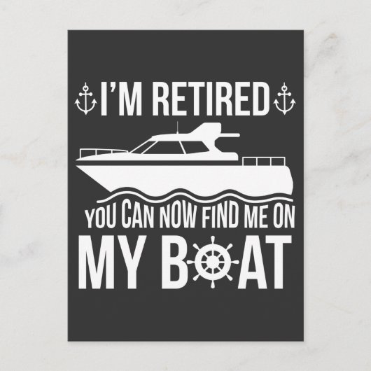Retirement Boat Lover Funny Captain Retirement Briefkaart (Voorkant)