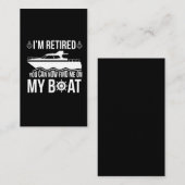 Retirement Boat Lover Funny Captain Retirement Visitekaartje (Voorkant / Achterkant)