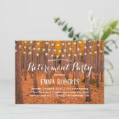 Retirement Bossen Rustic String Lights Kaart (Staand voorkant)