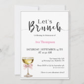Retirement Brunch Invitation • Champagne Farewell Kaart (Voorkant)