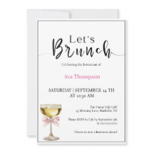 Retirement Brunch Invitation • Champagne Farewell