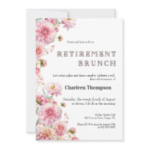 Retirement Brunch Invitation • Floral Farewell