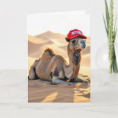 Retirement Camel Wearing a Red Cap Kaart (Voorkant)