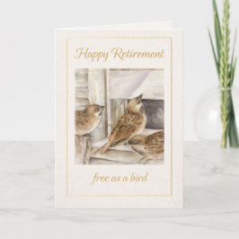 Retirement Card | Sparrow Art “Free as a Bird” Bedankkaart