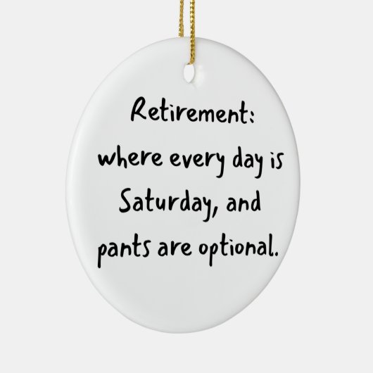 Retirement christmas  keramisch ornament (Rechts)