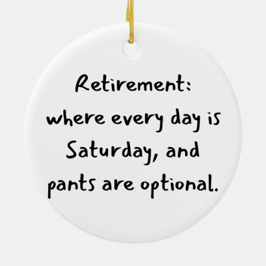 Retirement christmas  keramisch ornament (Achterkant)