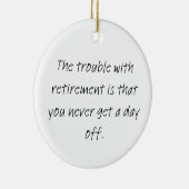 Retirement christmas  keramisch ornament (Rechts)