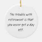 Retirement christmas  keramisch ornament (Achterkant)
