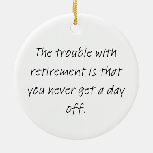 Retirement christmas  keramisch ornament (Achterkant)