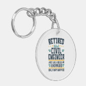 Retirement Civil Engineer Engineering Retirement Sleutelhanger (Voorkant Links)