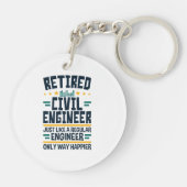 Retirement Civil Engineer Engineering Retirement Sleutelhanger (Achterkant)