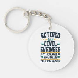 Retirement Civil Engineer Engineering Retirement Sleutelhanger