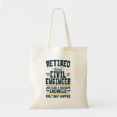 Retirement Civil Engineer Engineering Retirement Tote Bag (Voorkant)