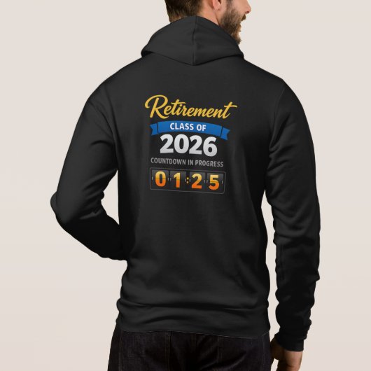 Retirement Class of 2026 Countdown - Teacher Gift Hoodie (Achterkant)