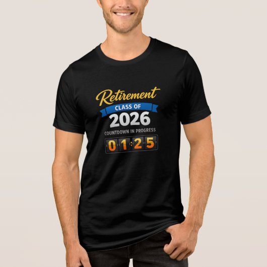 Retirement Class of 2026 Countdown - Teacher Gift Tri-Blend Shirt (Voorkant)