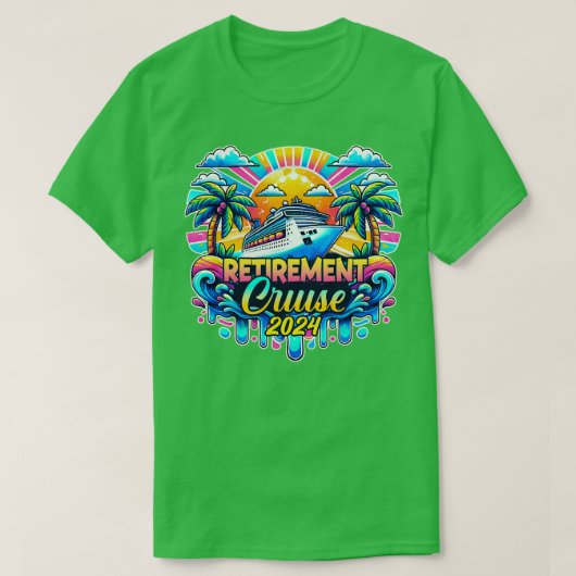 Retirement Cruise embleem cruise cadeau voor cruis T-shirt (Design voorkant)