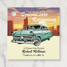 Retirement cruising klassieke retro auto stadsfees