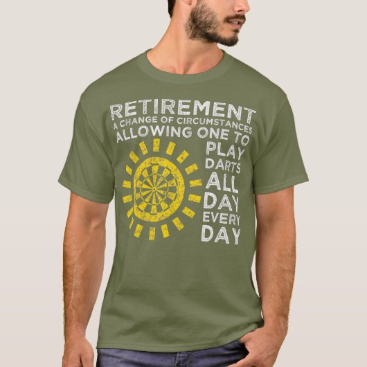 Retirement Darts speler T-shirt (Voorkant)