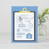 Retirement Doctor Prescription Pad Form Party Dr Kaart (Staand voorkant)