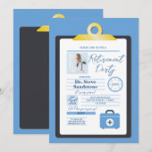 Retirement Doctor Prescription Pad Form Party Dr Kaart (Voorkant / Achterkant)
