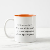 Retirement Funny & Inspirational Quotes Mug  Tweekleurige Koffiemok (Links)