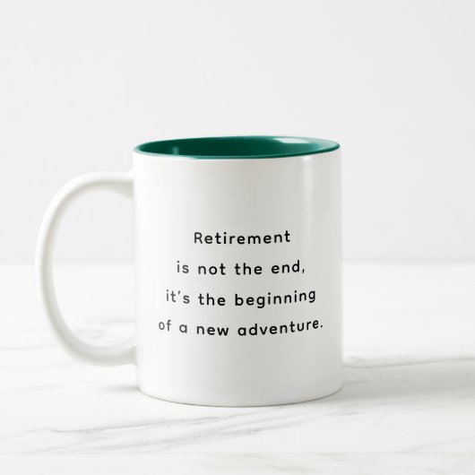 Retirement Funny & Inspirational Quotes Mug  Tweekleurige Koffiemok (Links)