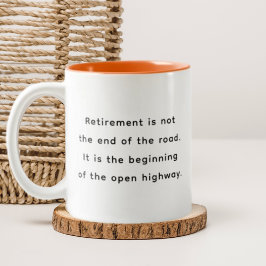 Retirement Funny & Inspirational Quotes Mug  Tweekleurige Koffiemok