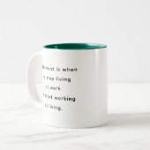 Retirement Funny & Inspirational Quotes Mug Tweekleurige Koffiemok (Voorkant links)