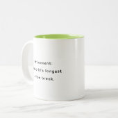 Retirement Funny & Inspirational Quotes Mug  Tweekleurige Koffiemok (Voorkant links)