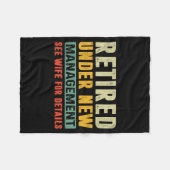 Retirement Funny Party Retired Under New Managemen Fleece Deken (Voorkant (Horizontaal))