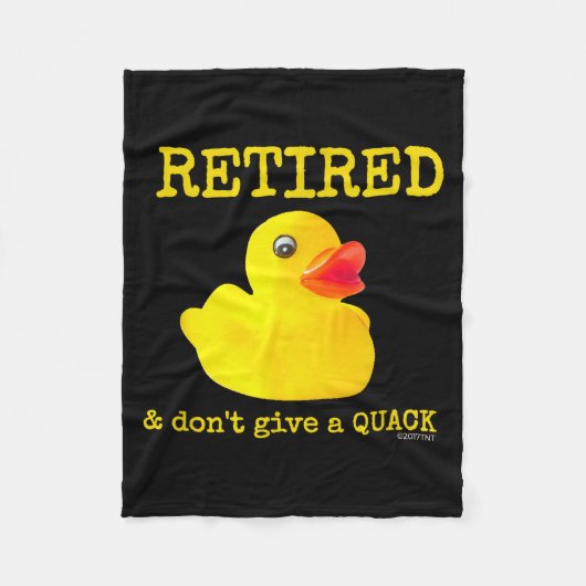 Retirement Funny Retired I Don't Give A Quack Rubb Fleece Deken (Voorkant)