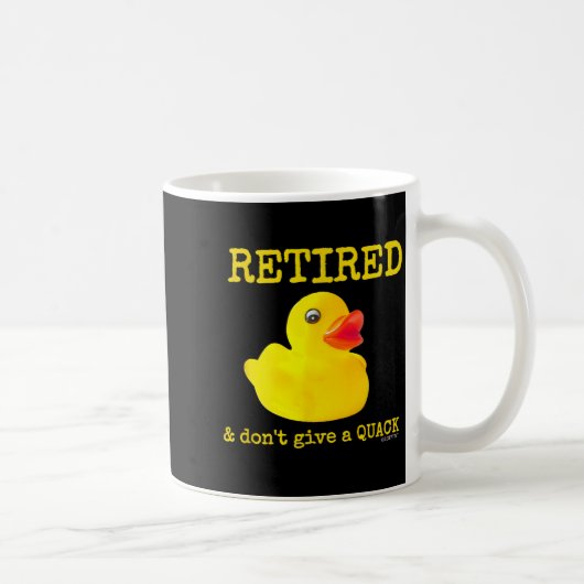 Retirement Funny Retired I Don't Give A Quack Rubb Koffiemok (Rechts)