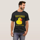 Retirement Funny Retired I Don't Give A Quack Rubb T-shirt (Voorkant volledig)