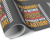 Retirement Gag Gezegde Senior Remoe Husband Cadeaupapier (Rol Hoek)