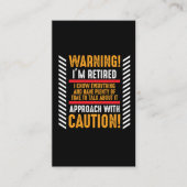 Retirement Gag Gezegde Senior Remoe Husband Visitekaartje (Voorkant)