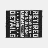 Retirement Gag Party Retired Under New Management  Fleece Deken (Voorkant (Horizontaal))