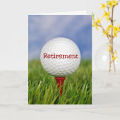 Retirement Golf Ball Kaart (Gele Bloem)