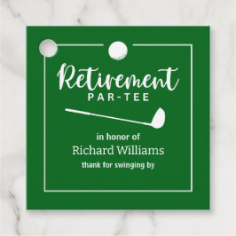 Retirement Golf Ball T-shirt Vlag Modern Bedankjes Labels