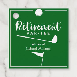 Retirement Golf Ball T-shirt Vlag Modern Bedankjes Labels