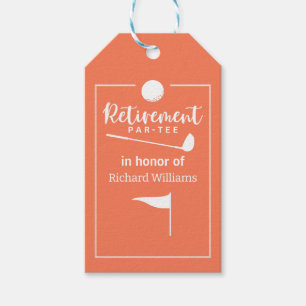 Retirement Golf Ball T-shirt Vlag Modern Cadeaulabel