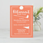 Retirement Golf Ball T-shirt Vlag Modern Kaart (Staand voorkant)