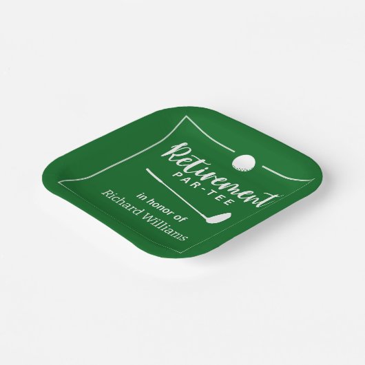 Retirement Golf Ball T-shirt Vlag Modern Papieren Bordje (Gebogen)