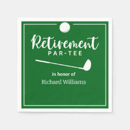 Retirement Golf Ball T-shirt Vlag Modern Servet