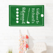 Retirement Golf Ball T-shirt Vlag Modern Spandoek (Insitu)