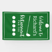 Retirement Golf Ball T-shirt Vlag Modern Spandoek (Horizontaal)