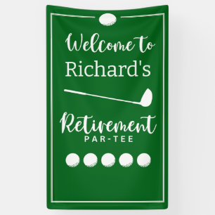 Retirement Golf Ball T-shirt Vlag Modern Spandoek