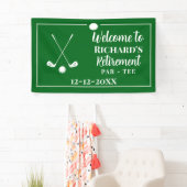 Retirement Golf Ball T-shirt Vlag Modern Spandoek (Insitu)