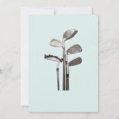 Retirement Golf Cart Par T-shirt Thema Uitnodiging (Achterkant)