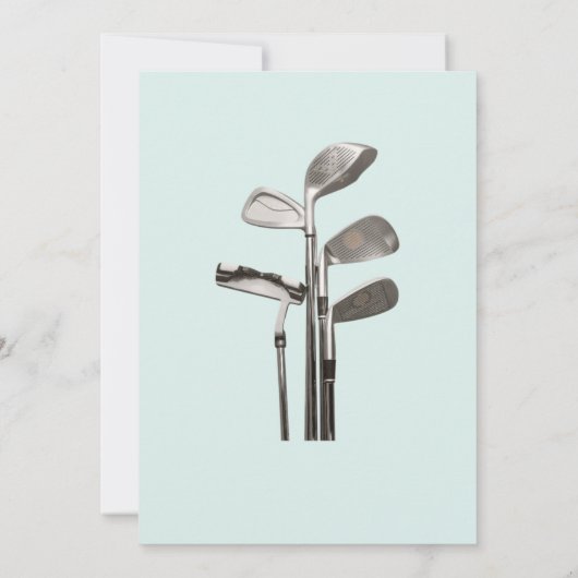 Retirement Golf Cart Par T-shirt Thema Uitnodiging (Achterkant)